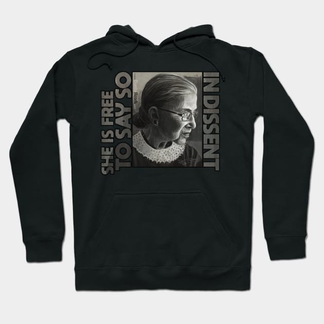 Ruth Bader Ginsburg: Madam Justice Hoodie by Dustin Resch